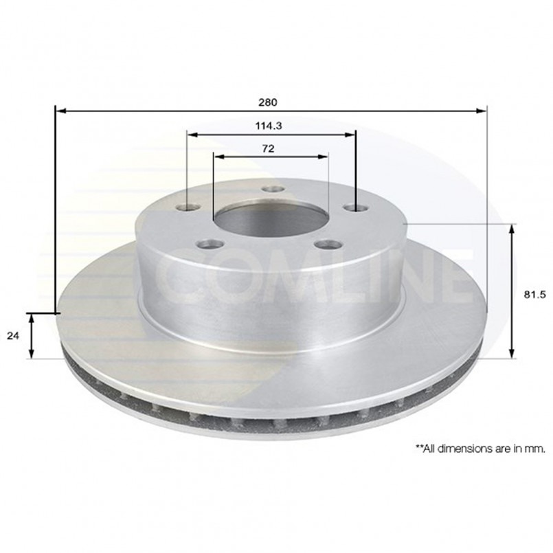 ADC2302V Comline - Диск гальмівний вентильований