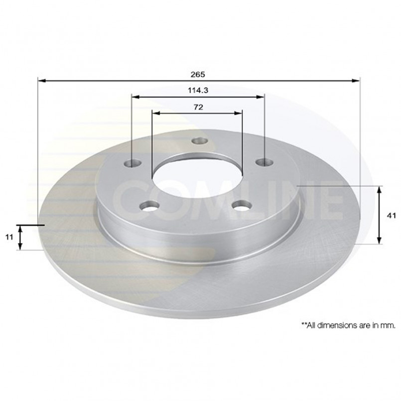 ADC0448 Comline - Диск гальмівний з покриттям