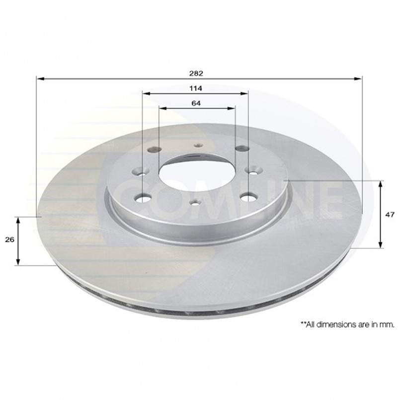 ADC0533V Comline - Диск гальмівний вентильований
