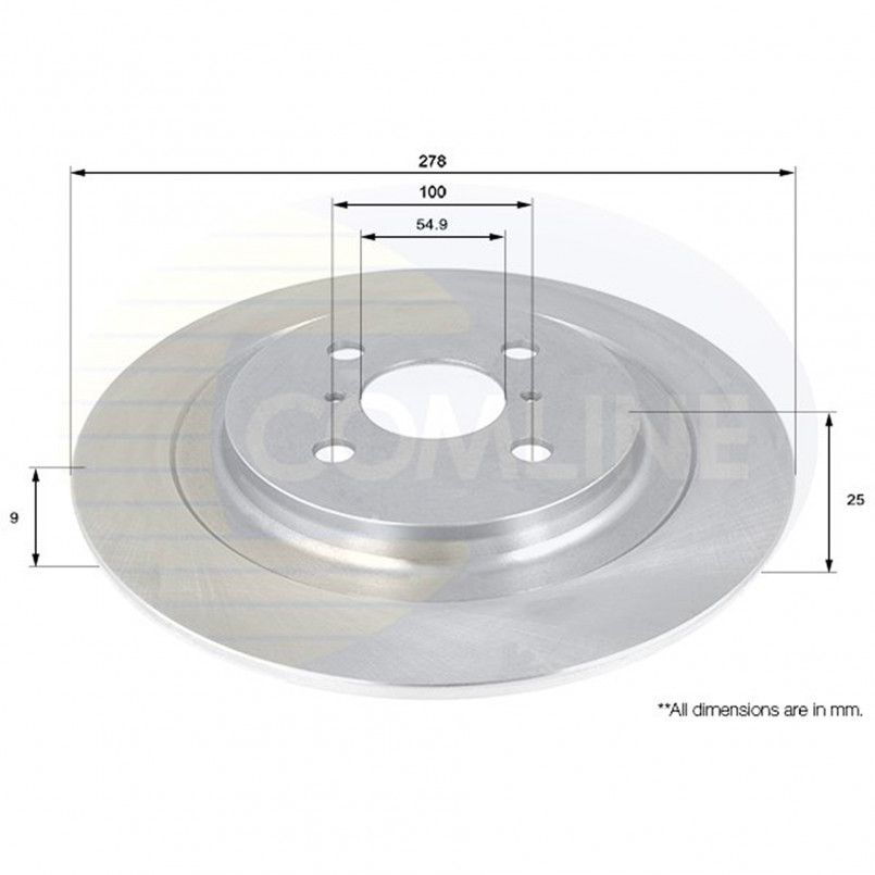 ADC01132 Comline - Диск гальмівний з покриттям