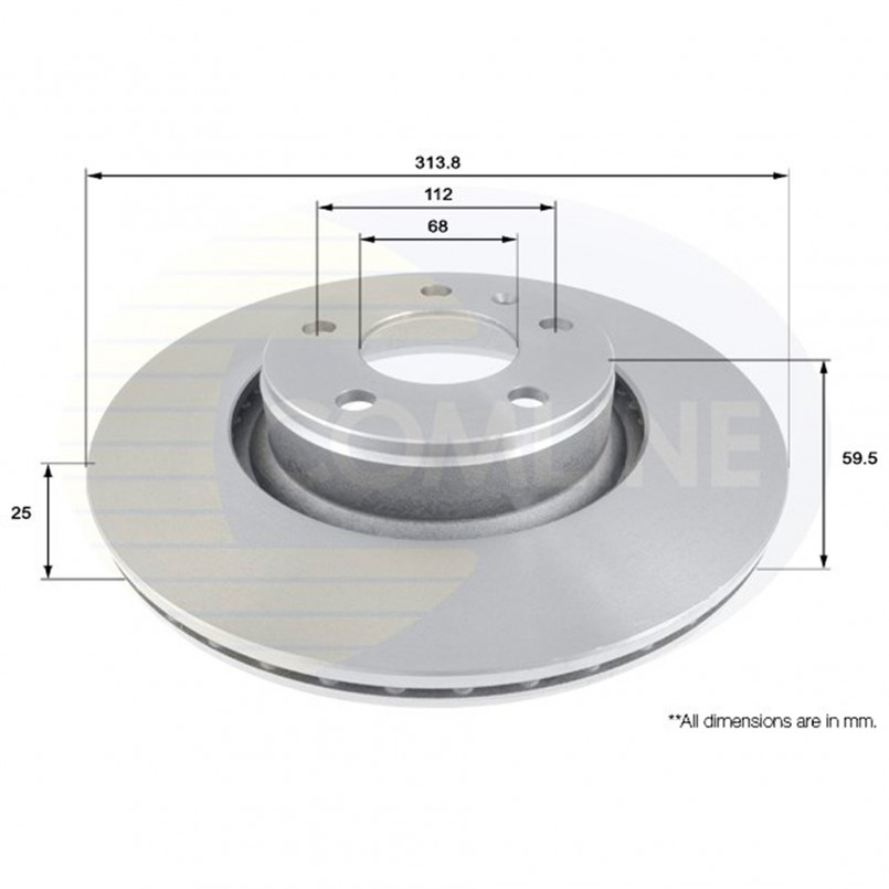 ADC1470V Comline - Диск гальмівний вентильований з покриттям