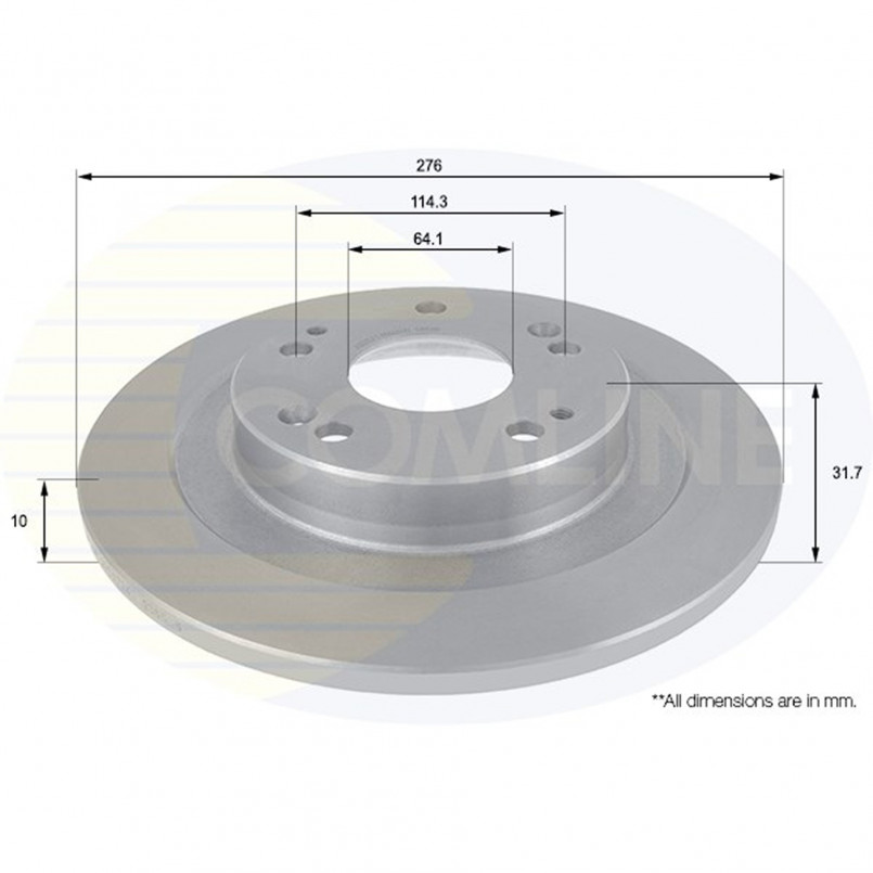 ADC0571 Comline - Диск гальмівний з покриттям