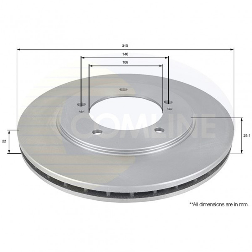 ADC0921V Comline - Диск гальмівний вентильований