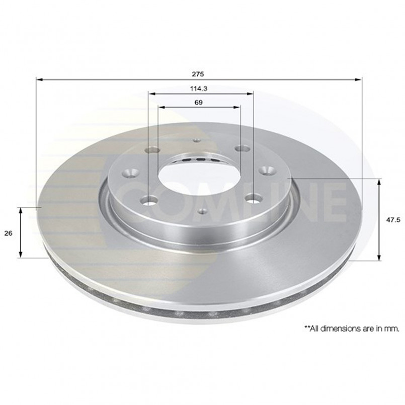 ADC1053V Comline - Диск гальмівний вентильований