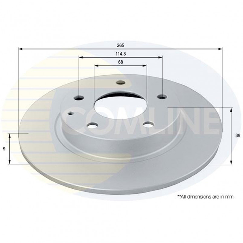 ADC0477 Comline - Диск гальмівний з покриттям