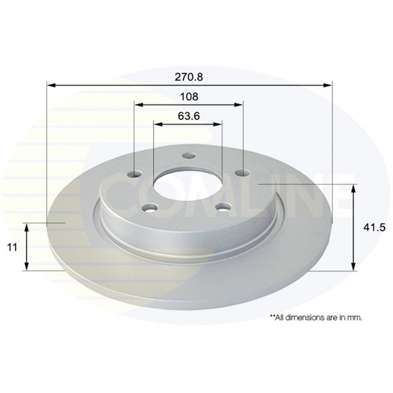 ADC1247 Comline - Диск гальмівний з покриттям