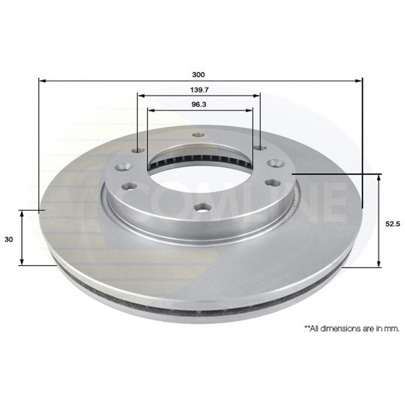 ADC2414V Comline - Диск гальмівний вентильований з покриттям