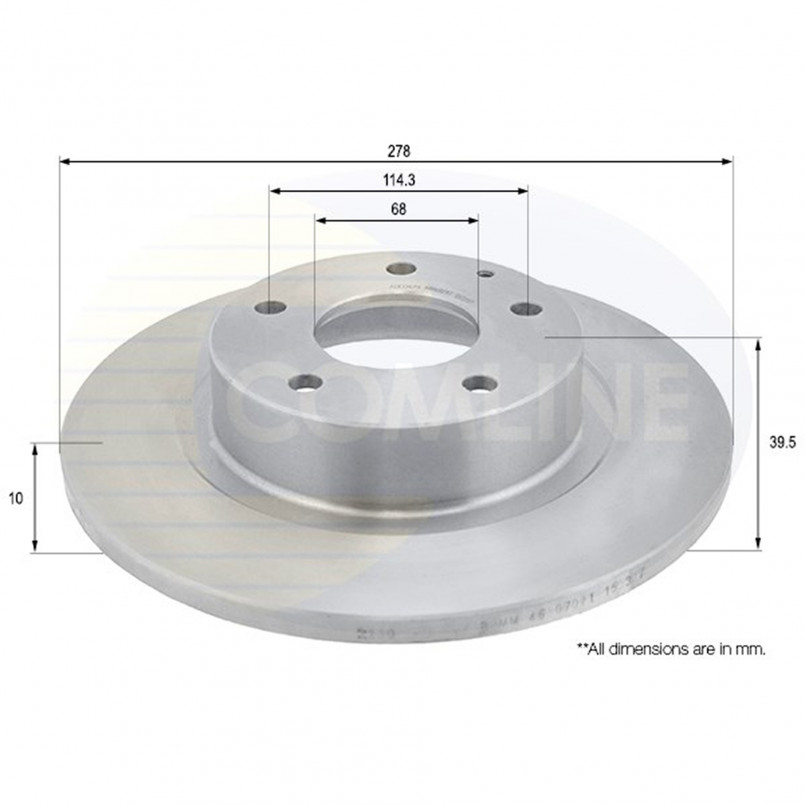 ADC0474 Comline - Диск гальмівний з покриттям