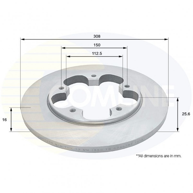 ADC1268 Comline - Диск гальмівний з покриттям