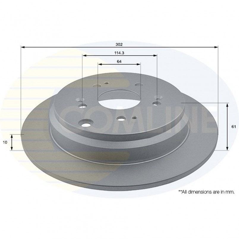 ADC0561 Comline - Диск гальмівний з покриттям