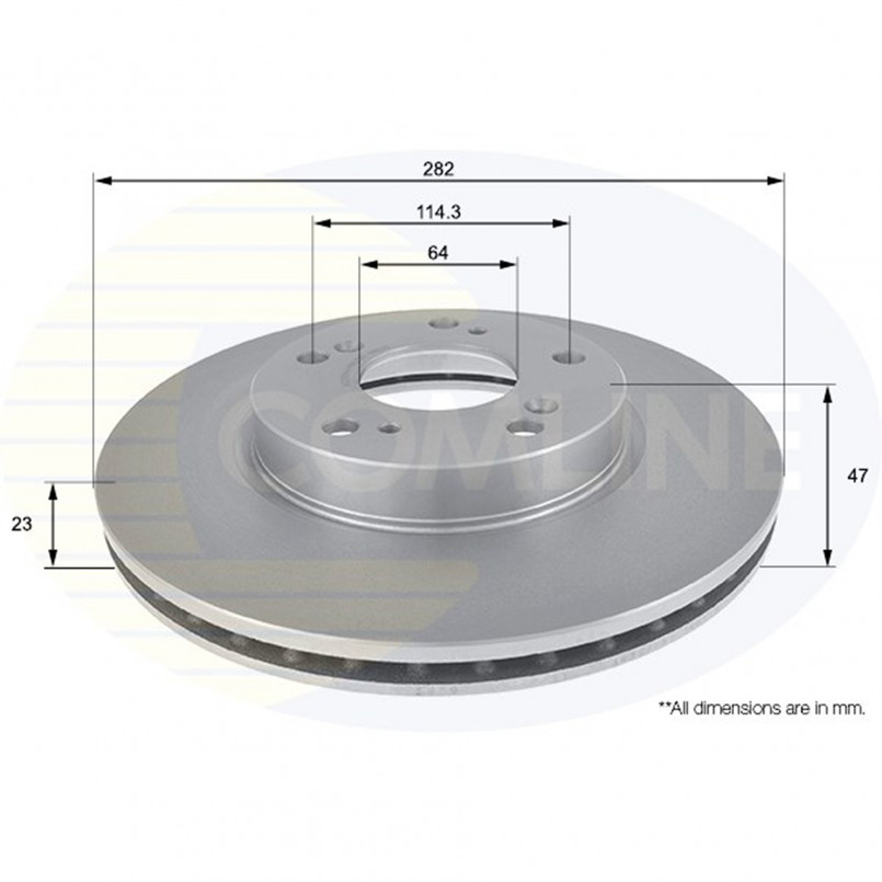 ADC0574V Comline - Диск гальмівний вентильований