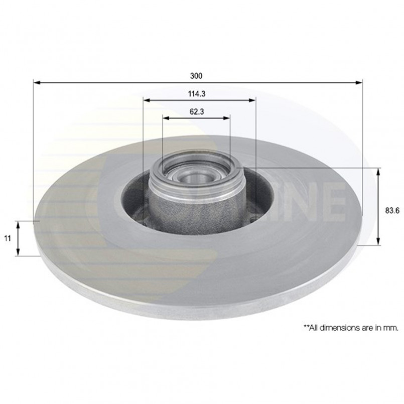 ADC3024 Comline - Диск гальмівний з покриттям
