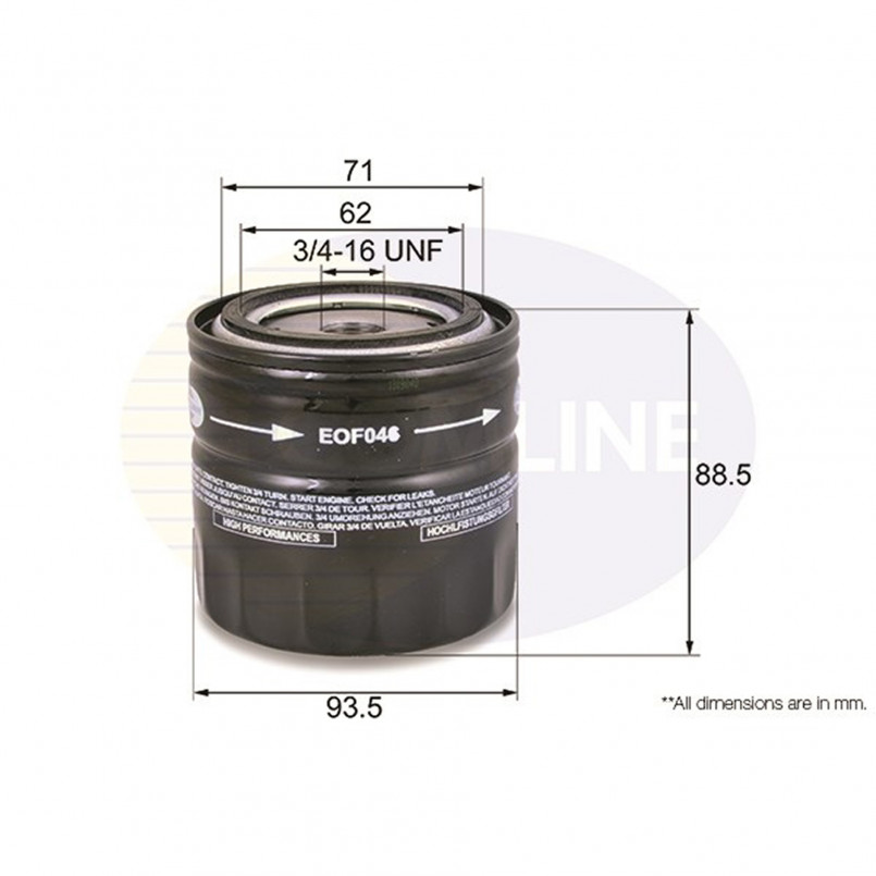 EOF046 Comline - Фільтр оливи ( аналогWL7067/OC383 )