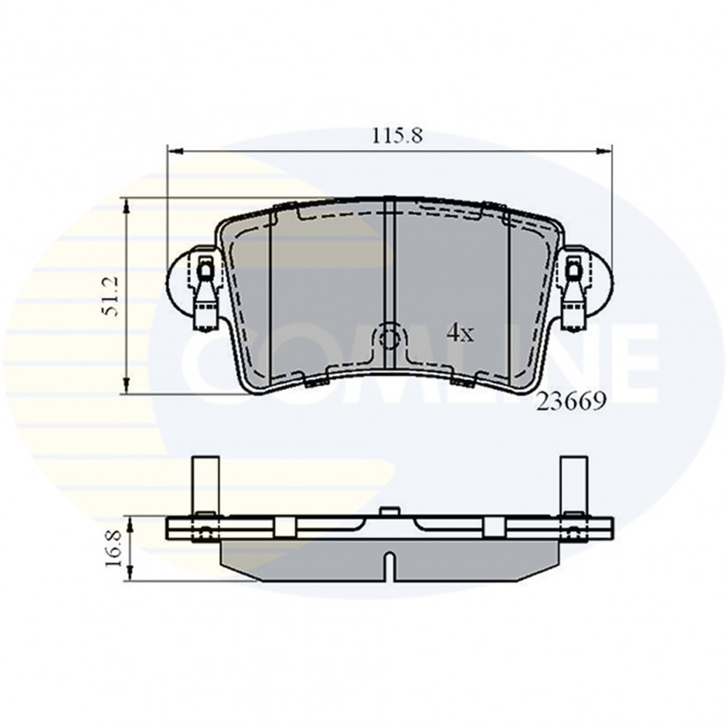 CBP01036 Comline - Гальмівні колодки до дисків