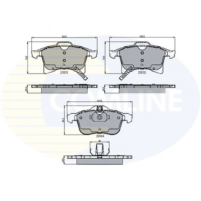 CBP31307 Comline - Гальмівні колодки до дисків
