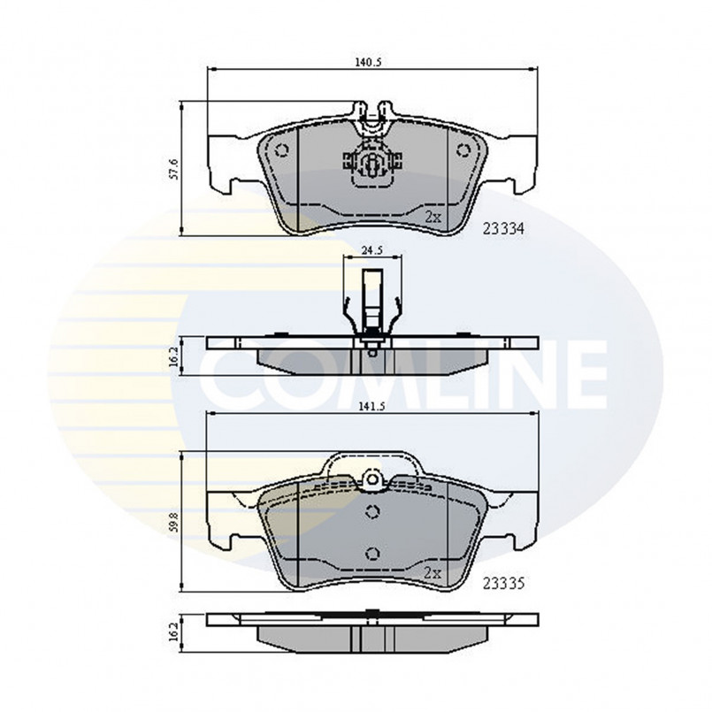 CBP01118 Comline - Гальмівні колодки до дисків