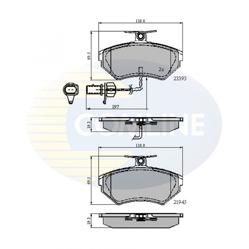 CBP1736 Comline - Гальмівні колодки до дисків