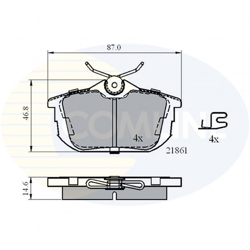 CBP3945 Comline - Гальмівні колодки до дисків