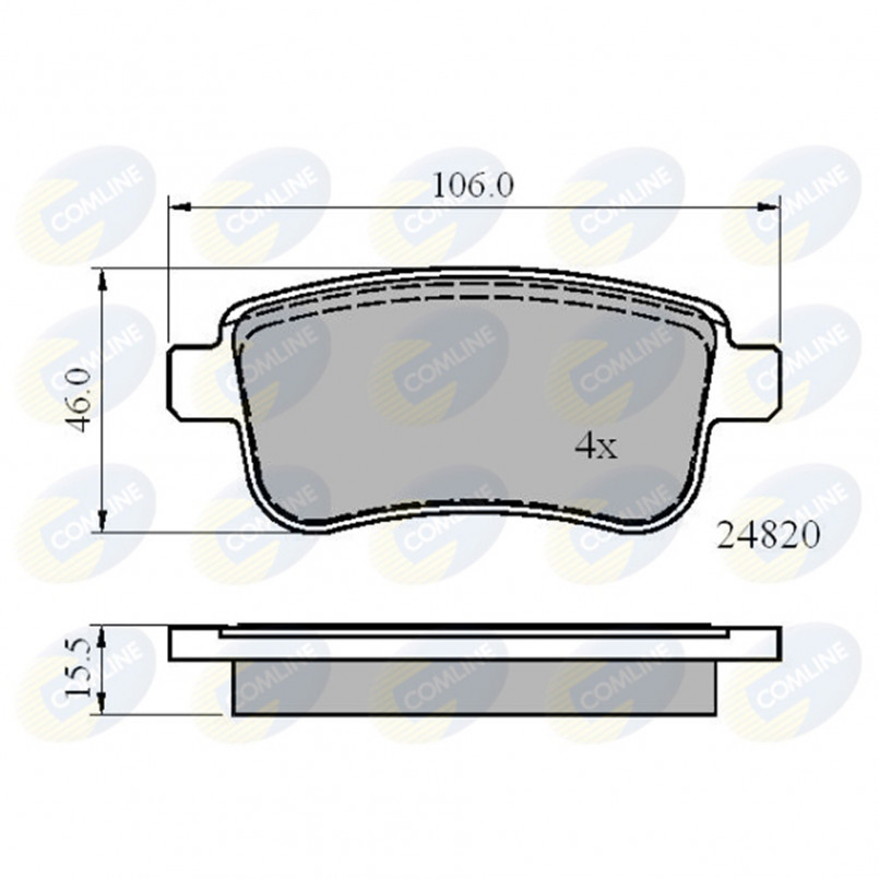 CBP02014 Comline - Гальмівні колодки до дисків