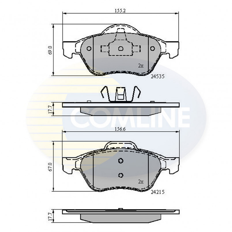 CBP02017 Comline - Гальмівні колодки до дисків
