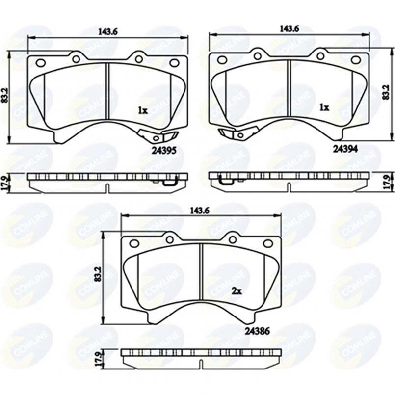 CBP31661 Comline - Гальмівні колодки до дисків