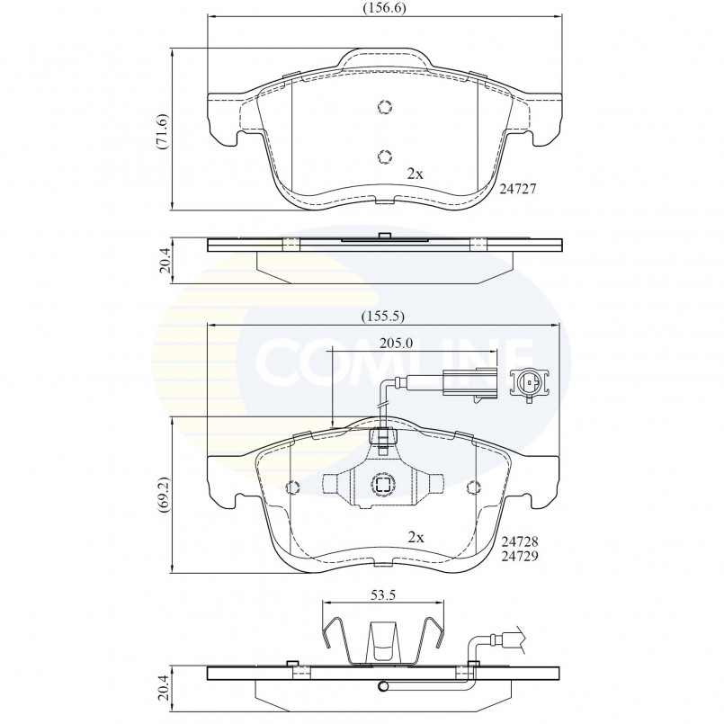 CBP12032 Comline - Гальмівні колодки до дисків