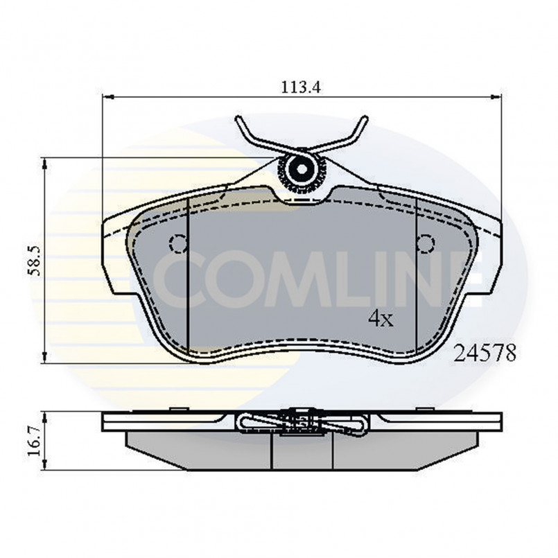 CBP01622 Comline - Гальмівні колодки до дисків