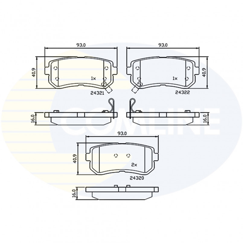 CBP32016 Comline - Гальмівні колодки до дисків