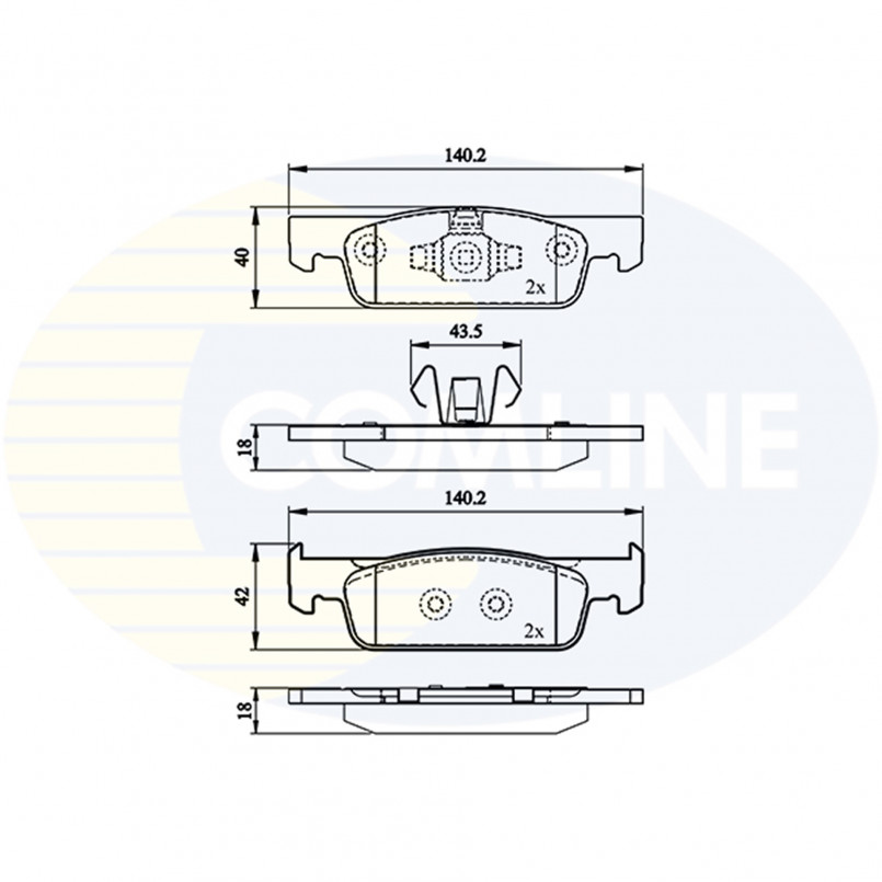 CBP02144 Comline - Гальмівні колодки до дисків