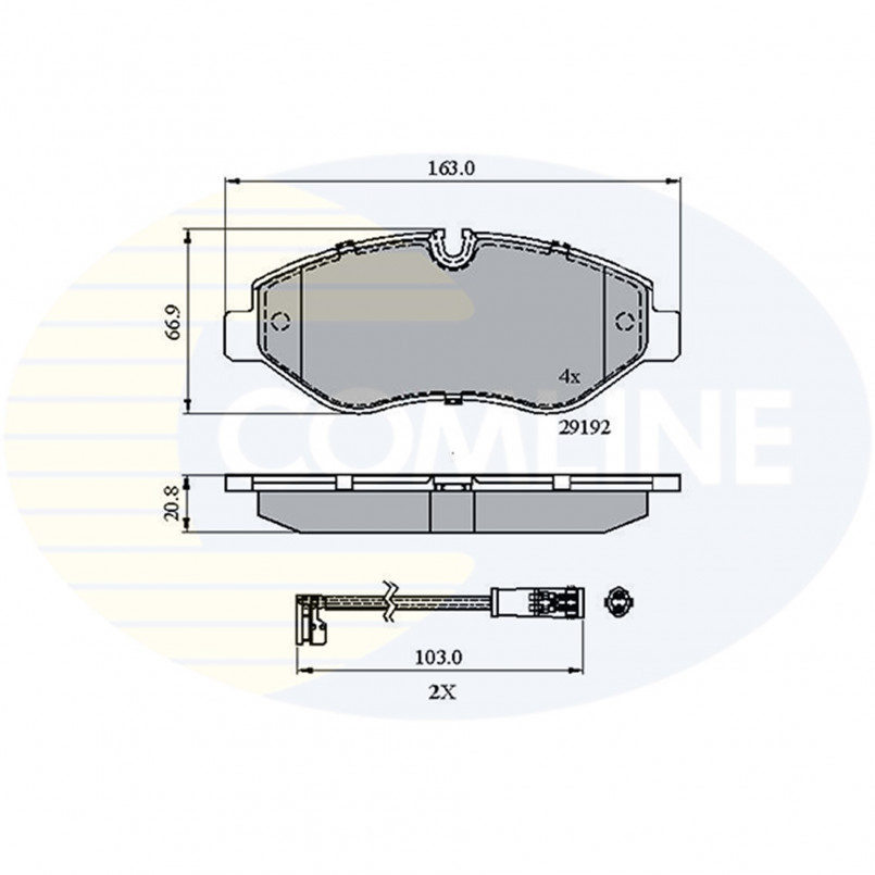 CBP21555 Comline - Гальмівні колодки до дисків