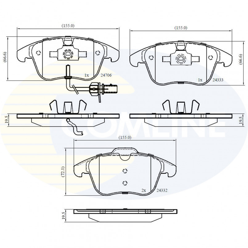 CBP11591 Comline - Гальмівні колодки до дисків