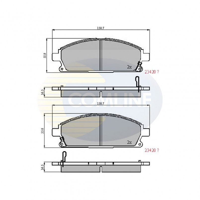 CBP3591 Comline - Гальмівні колодки до дисків