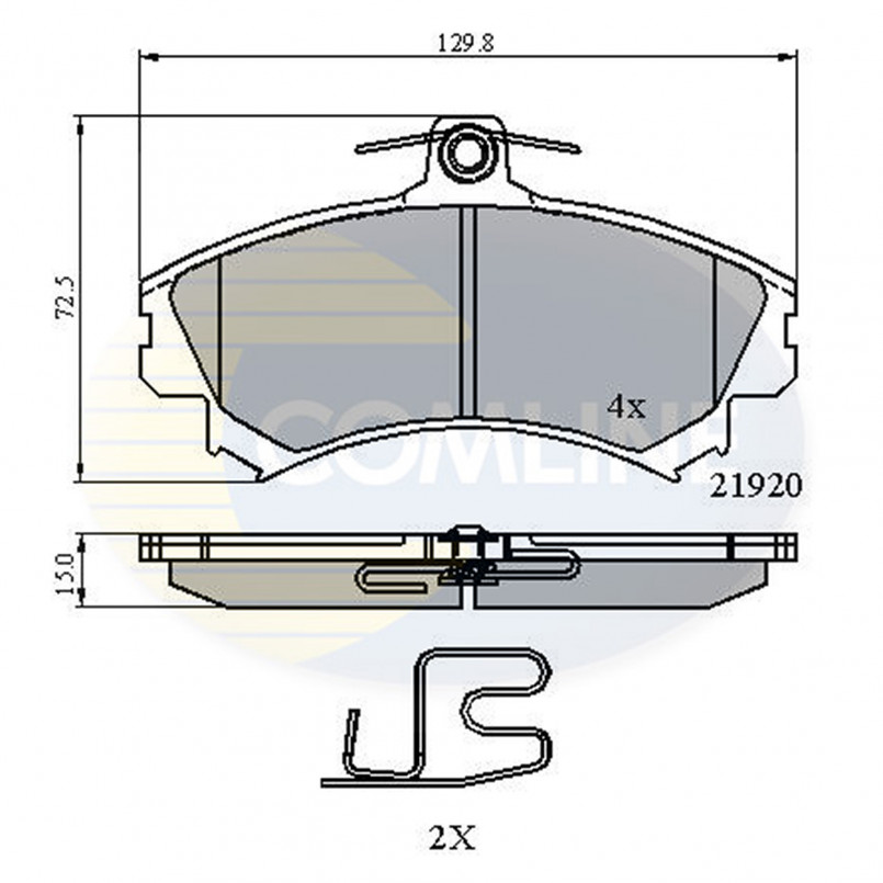 CBP3462 Comline - Гальмівні колодки до дисків