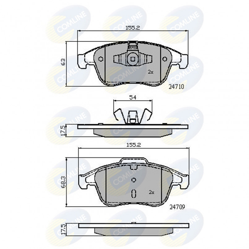 CBP02001 Comline - Гальмівні колодки до дисків