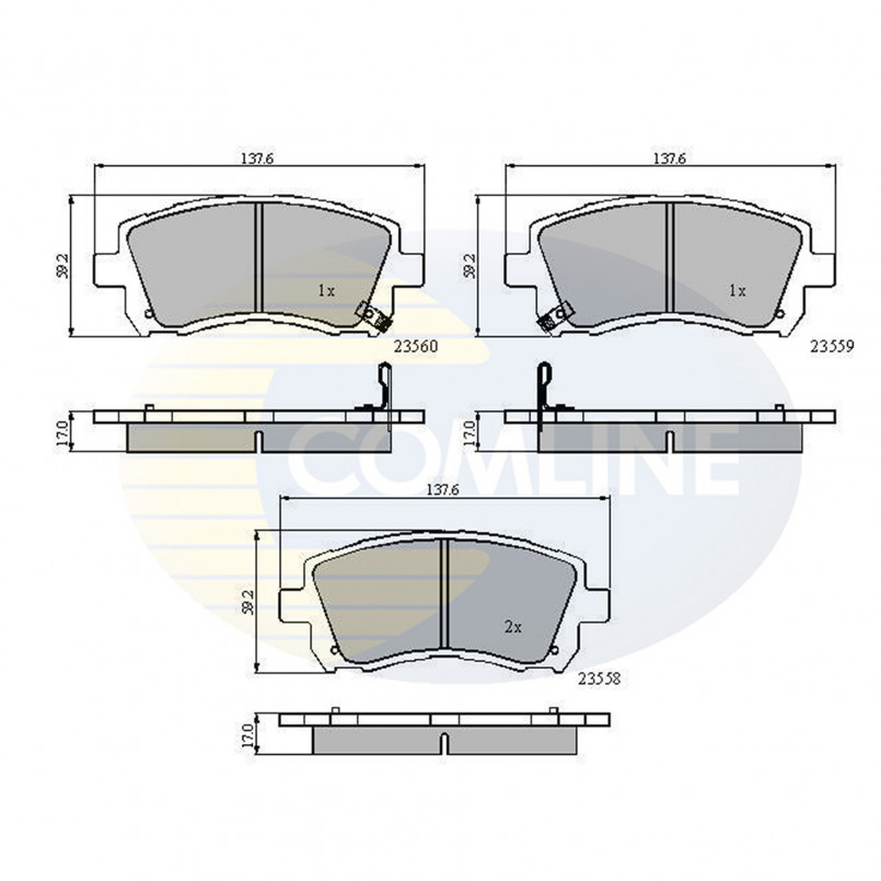 CBP3722 Comline - Гальмівні колодки до дисків
