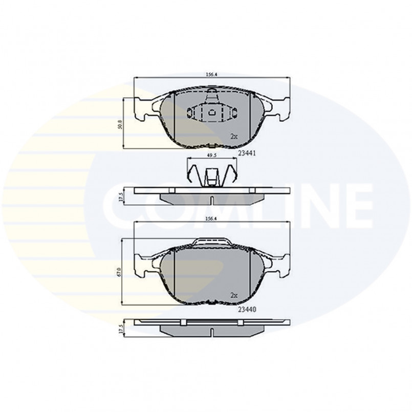 CBP01150 Comline - Гальмівні колодки до дисків