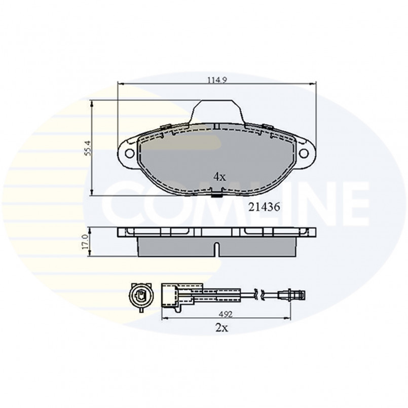 CBP2509 Comline - Гальмівні колодки до дисків