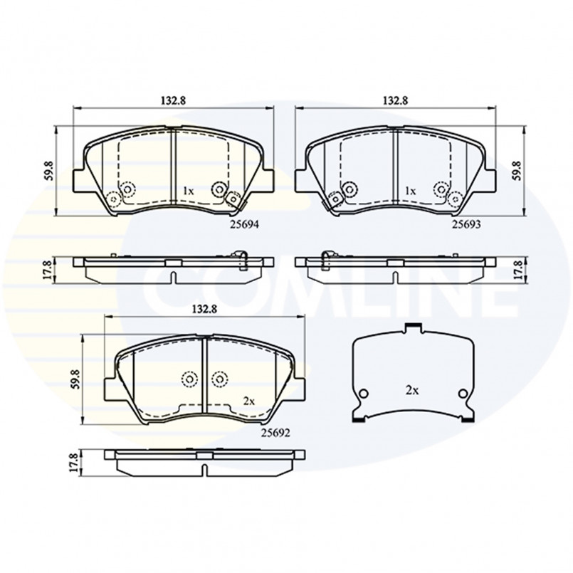 CBP32152 Comline - Гальмівні колодки до дисків