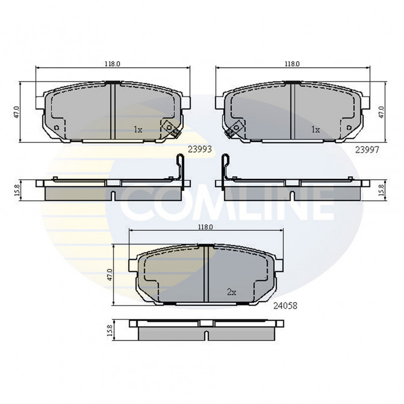 CBP31288 Comline - Гальмівні колодки до дисків