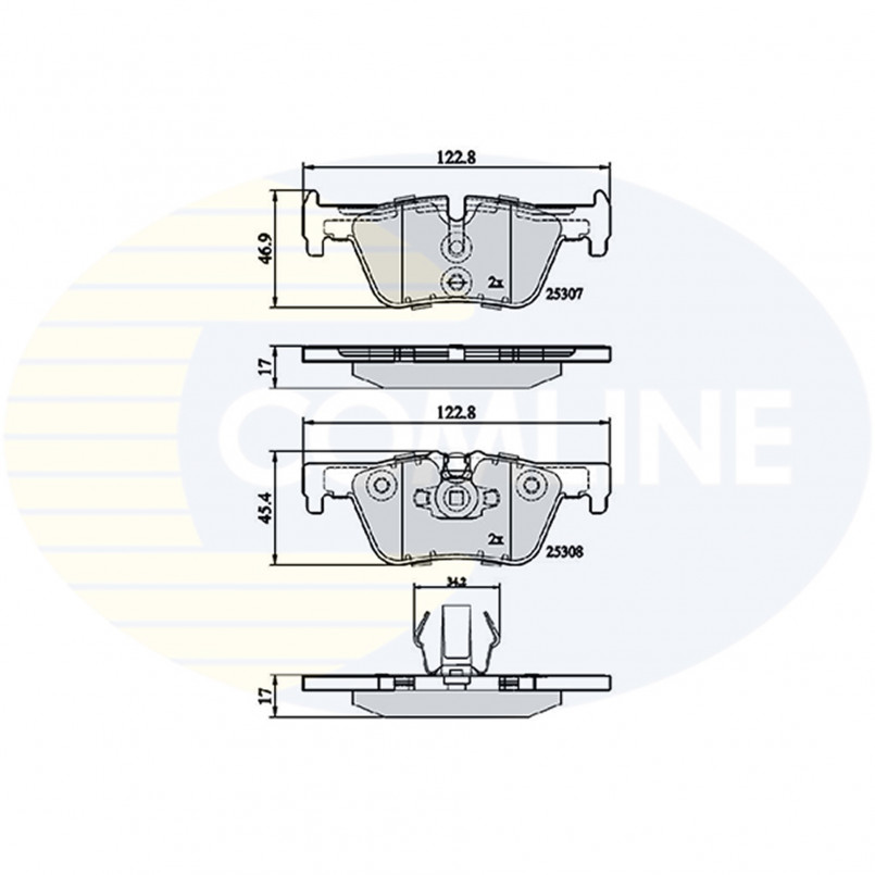 CBP02131 Comline - Гальмівні колодки до дисків