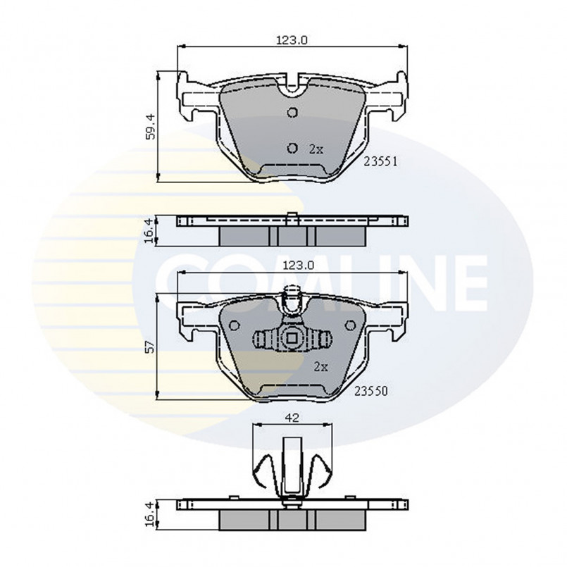 CBP01671 Comline - Гальмівні колодки до дисків