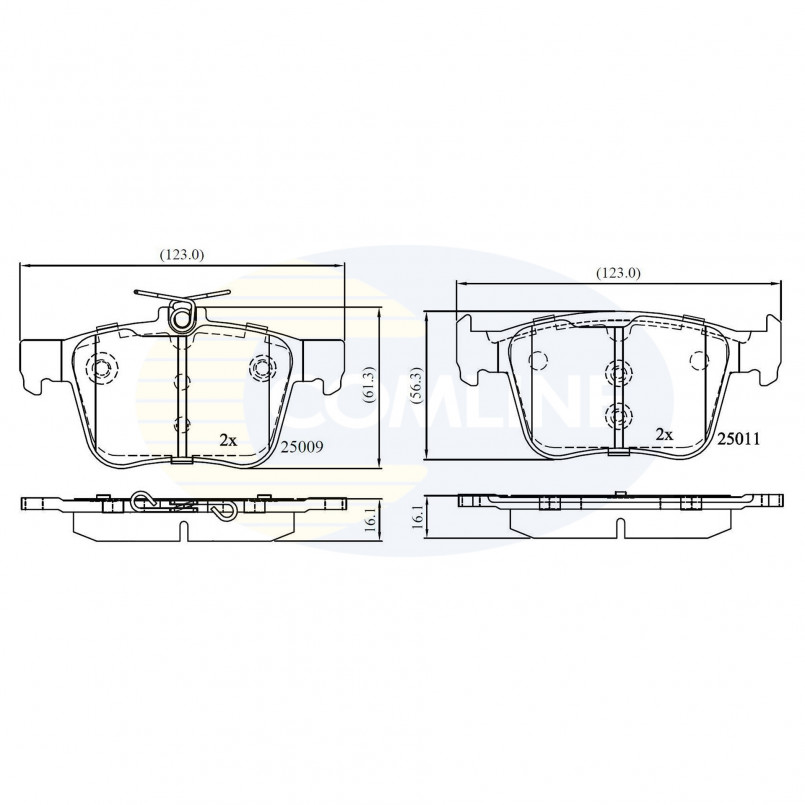 CBP02157 Comline - Гальмівні колодки до дисків