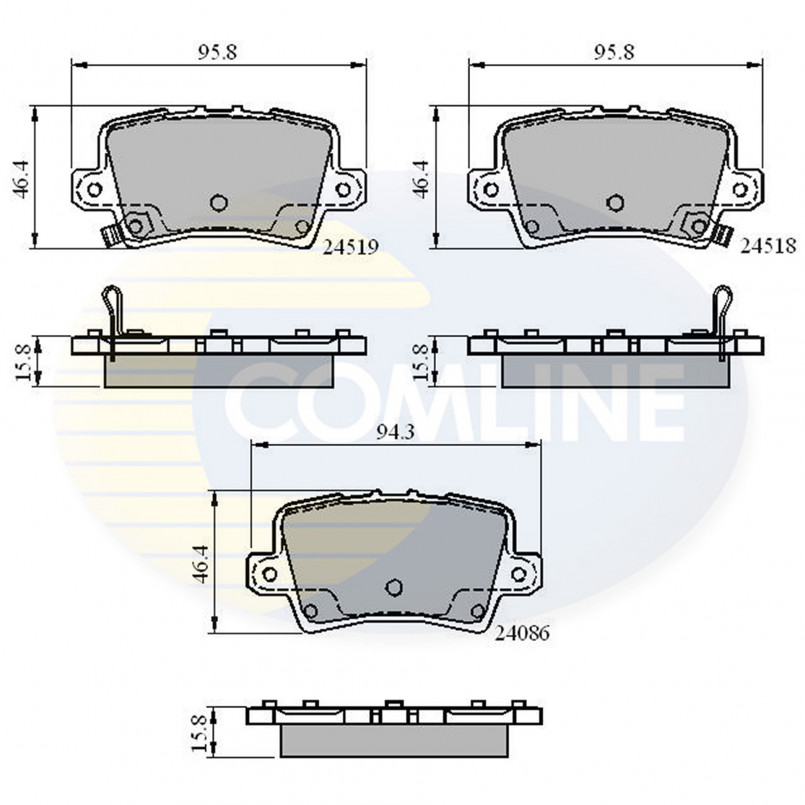 CBP31587 Comline - Гальмівні колодки до дисків