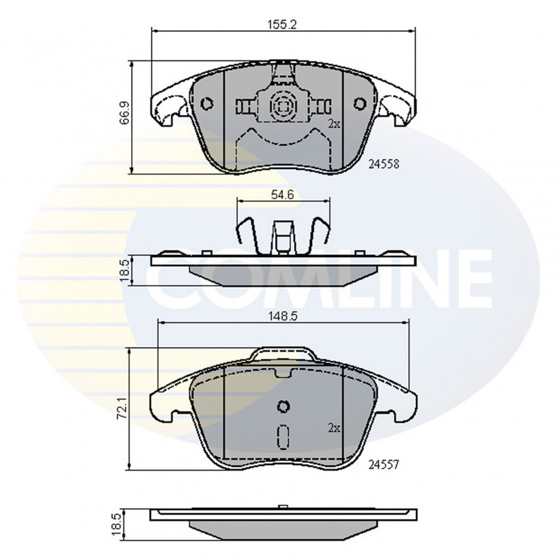 CBP01720 Comline - Гальмівні колодки до дисків
