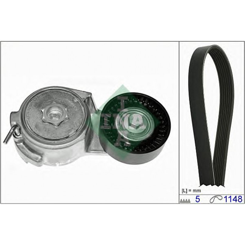 529 0013 10  INA - Комплект ременя поліклинового