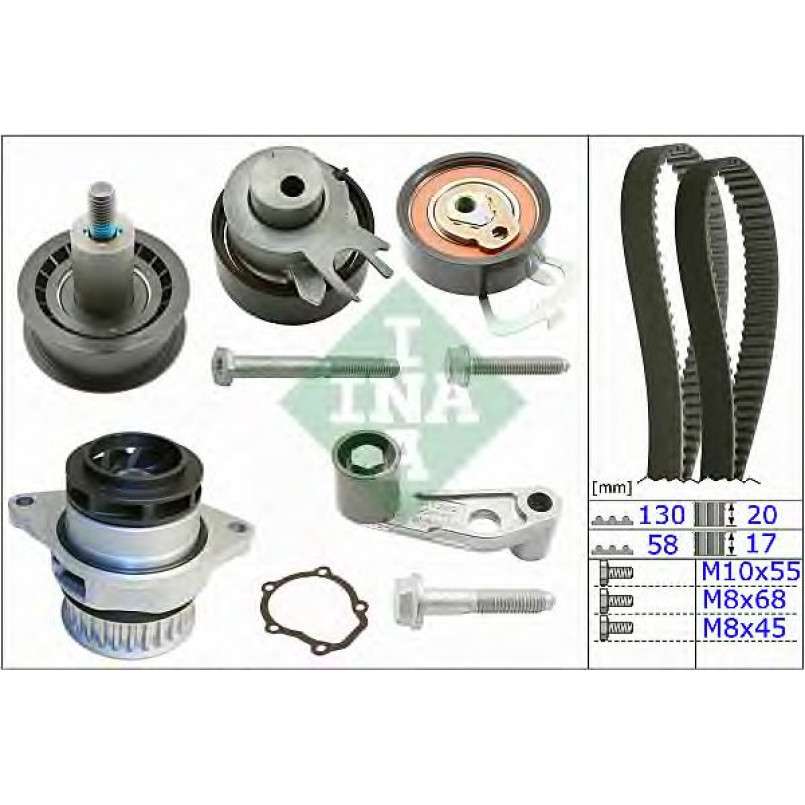 530 0089 30 INA - Комплект ременя ГРМ