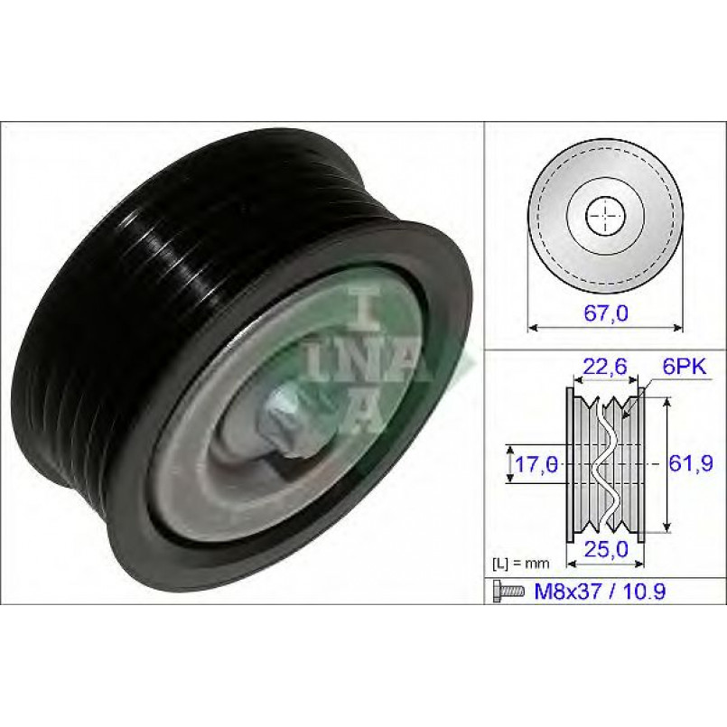 532 0526 10  !!! Замінено на 532 0866 10  INA - Обвідний ролик