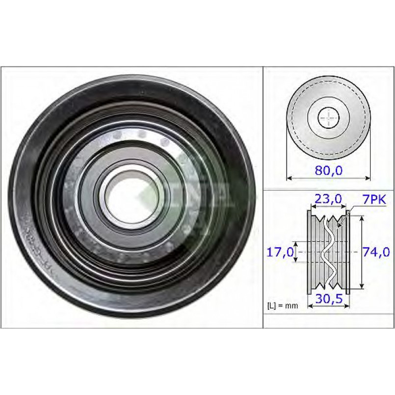 532 0580 10  INA - Обвідний ролик