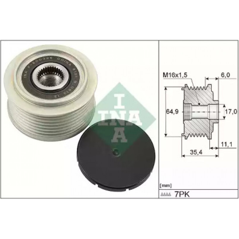 535 0294 10  INA - Механізм вільного ходу (муфта) генератора