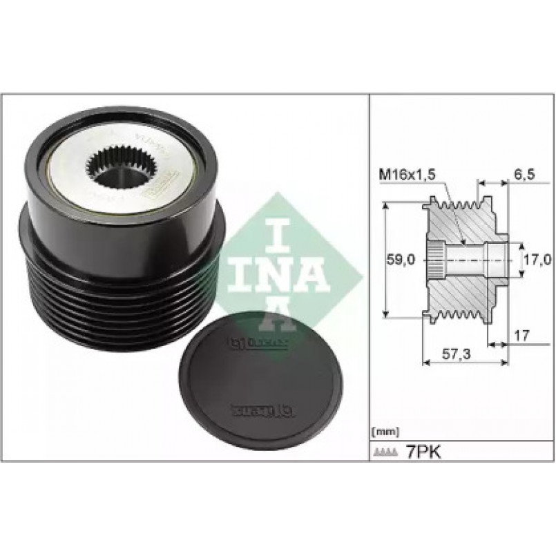 535 0314 10 INA - Механізм вільного ходу (муфта) генератора !!! Заміна для 535 0120 10
